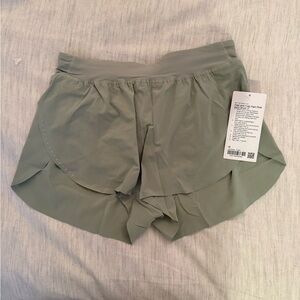 Lululemon fast-and-free 3” shorts fog green - BRAND NEW